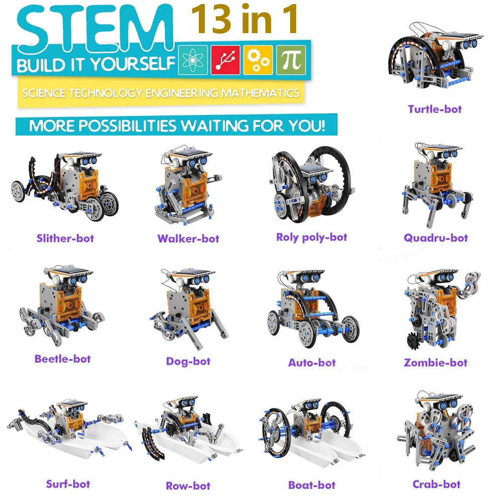 Eğitici STEM Güneş Enerjili Kendin Yap Robot Kitleri